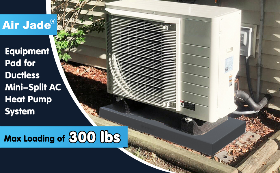 Air Jade Equipment Pad for Ductless MiniSplit Air Conditioner Heat Pump System, 18