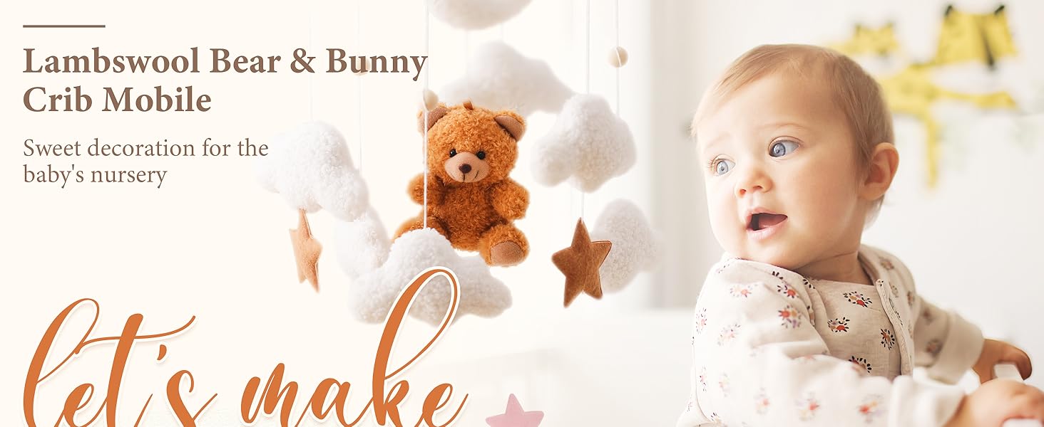 Bear crib mobile