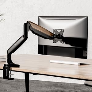 Flowlyf Heavy Duty Premium Monitor Arm jimmy jin solid wood wooden mount vesa stand