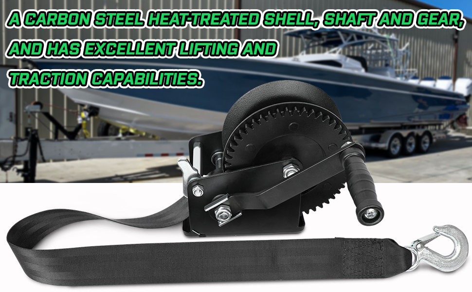 Zostera Trailer Boat Hand Winch with HeavyDuty Gears