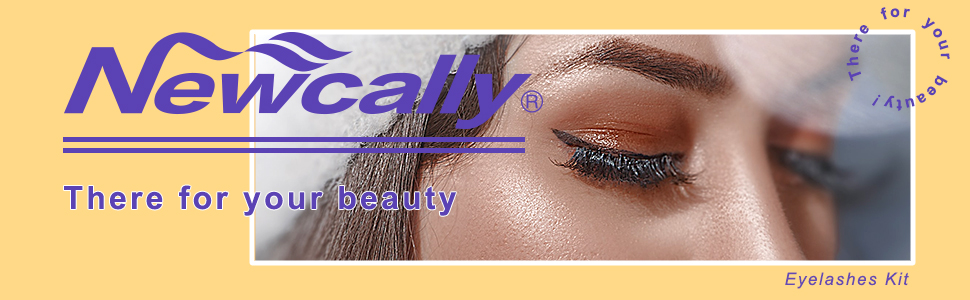 Newcally false eyelashes, hand-knotted fake eyelashes kit