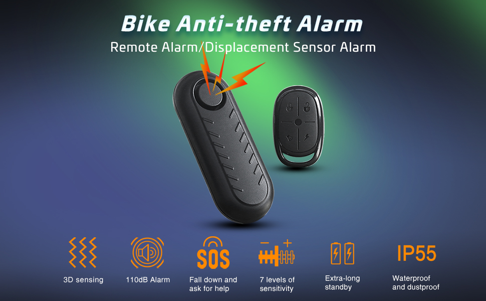 110dB Loud Anti Theft Vibration Sensor Alarm Systems for Electric Bike Motorcycle Golf Car Trailer 