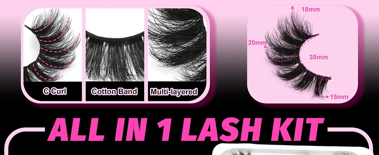 C Curl, Cotton Band, Multi-layered