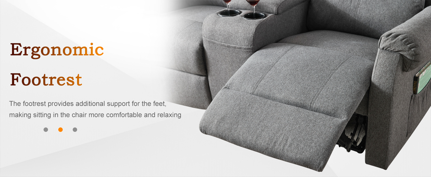 SAMERY Reclining Loveseat, Rv Loveseat Recliner Sofa with