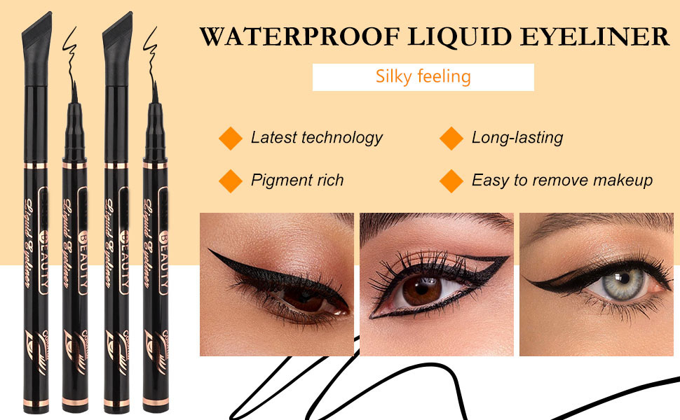 6 Pcs Eyeliner, Black Blue Violet Nordic Purple White Red Brown Liquid Wing Stamp Eye Pencil Makeup Color for Woman 2 Eyeliner, Black Blue Violet Nordic Purple White Red Brown Liquid Wing Stamp Eye Pencil Makeup Color