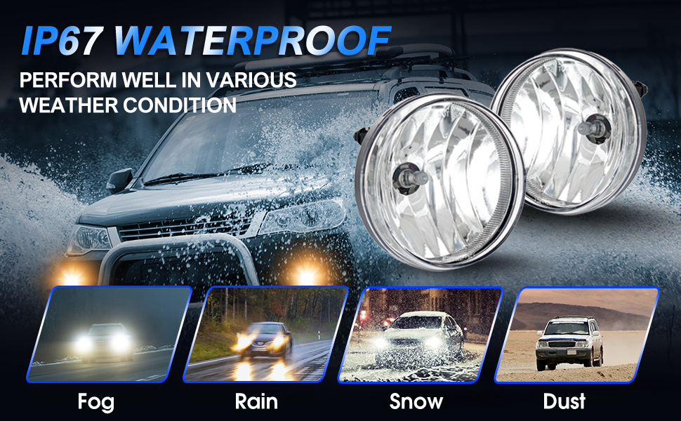 SPIEGEER Fog Lights Assembly for 2007 2008 2009 2010 2011