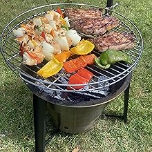 A feast cooked on the campfire