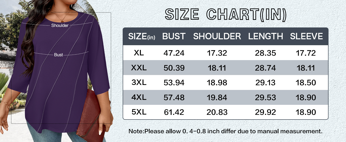 3 4 length sleeve womens tops