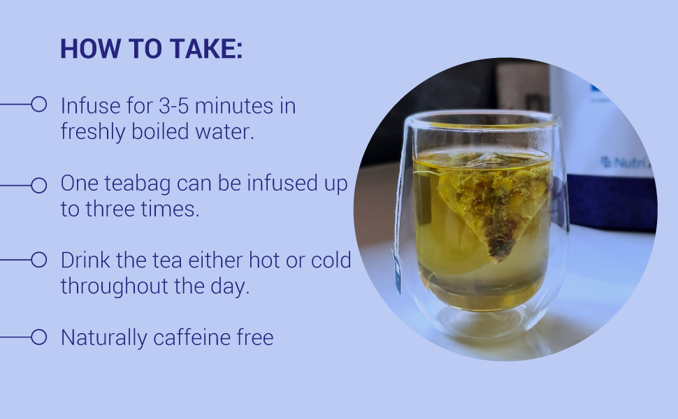 NutriAlign Fasting Tea 20 Herbal Tea Bags with Chamomile, Dandelion