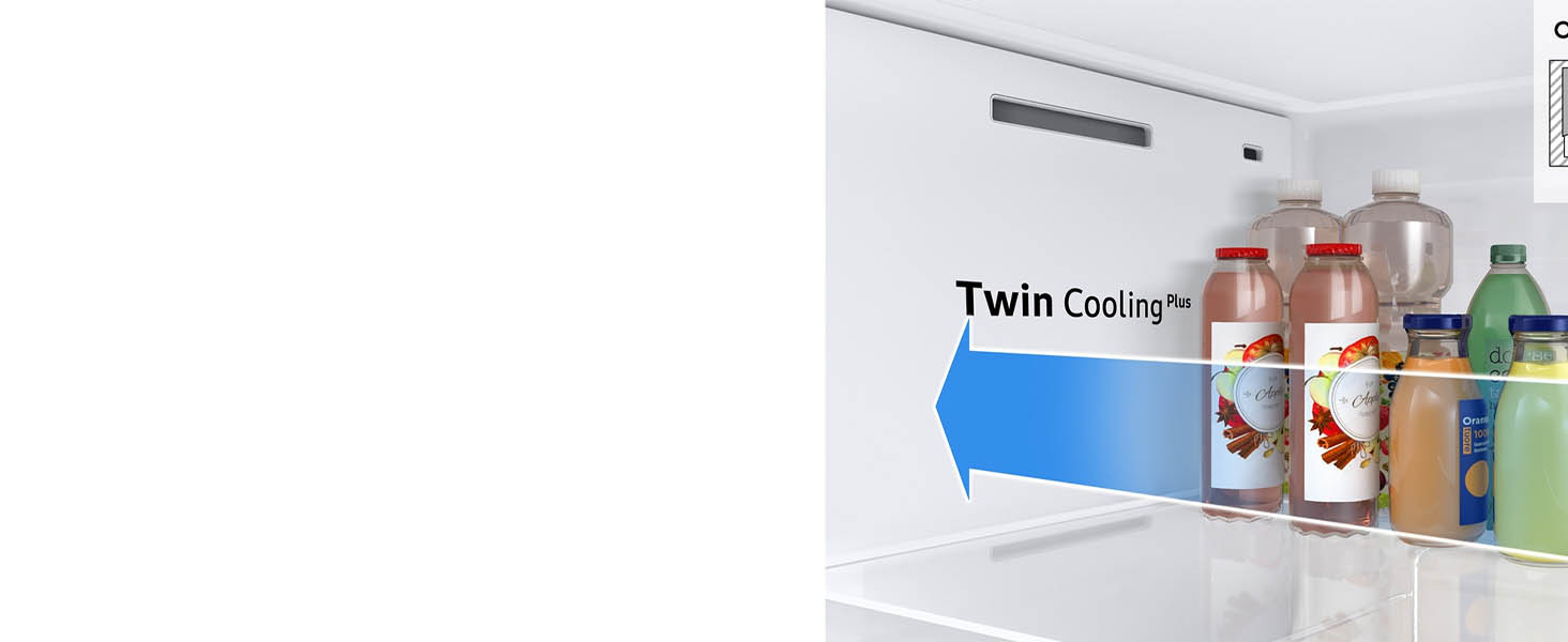 Side by Side Samsung, 634L, Clasa E, No Frost+, Space Max Technology, Twin Cooling+, Smart Conversion, Power Cool, Power Freeze, RS6JA8510S9/EG 7 Canal de ventilație plat - Pentru mai mult spațiu de depozitare