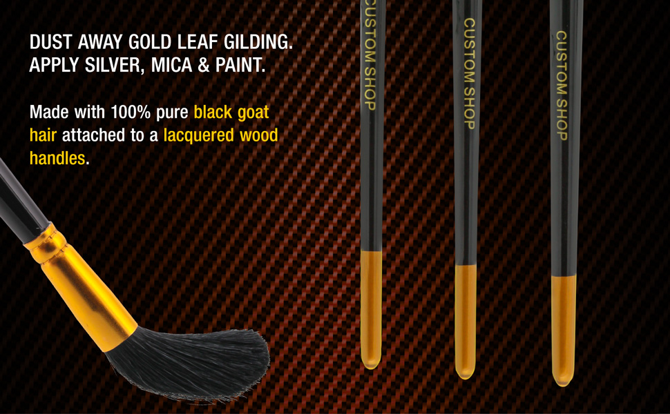 Custom Shop 3 Piece Gilders Oval Mop & Dusting Brushes