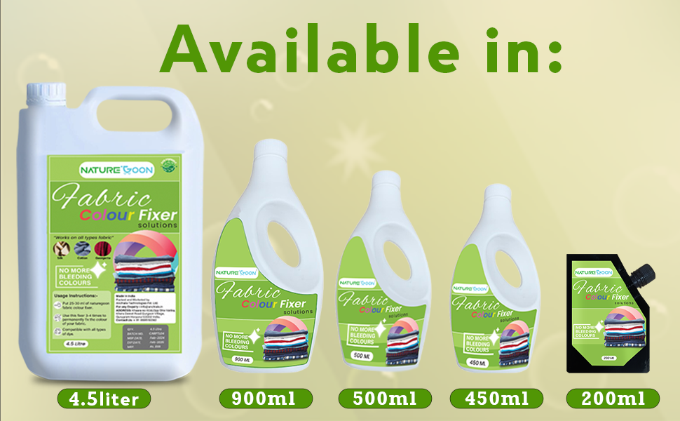Naturegoon Fabric Colour Fixer Liquid for Clothes (900 ml) Cloth Care