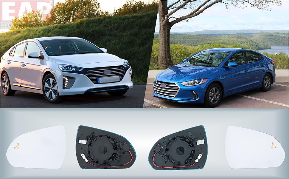 EAP Passenger Side Mirror Glass Replacement Compatible with