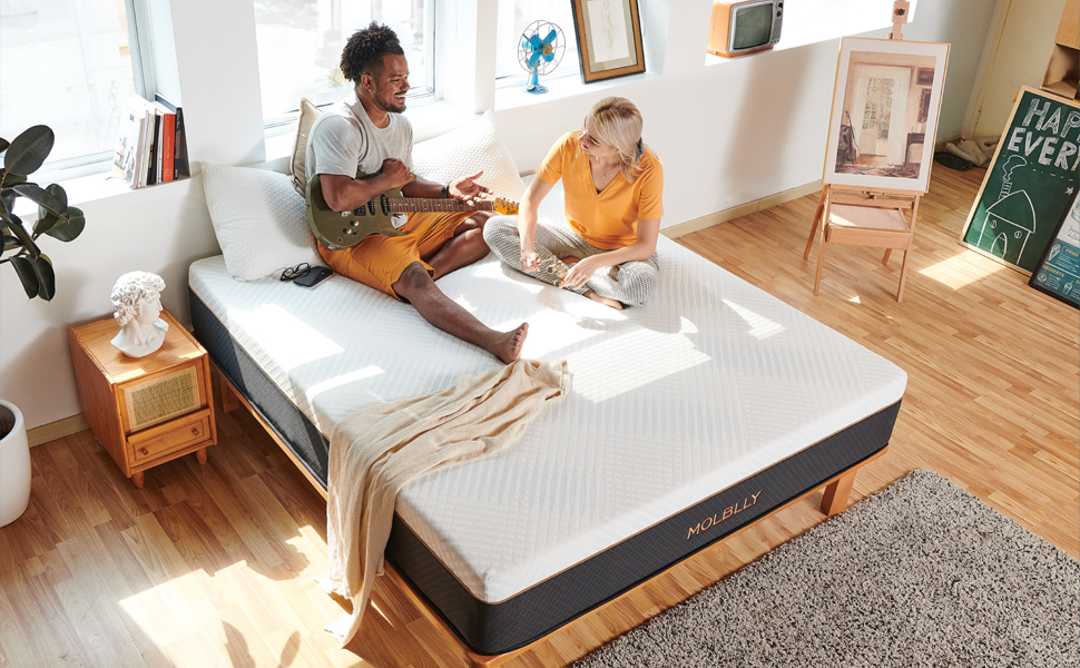 queen hybrid memory foammattress in a box 