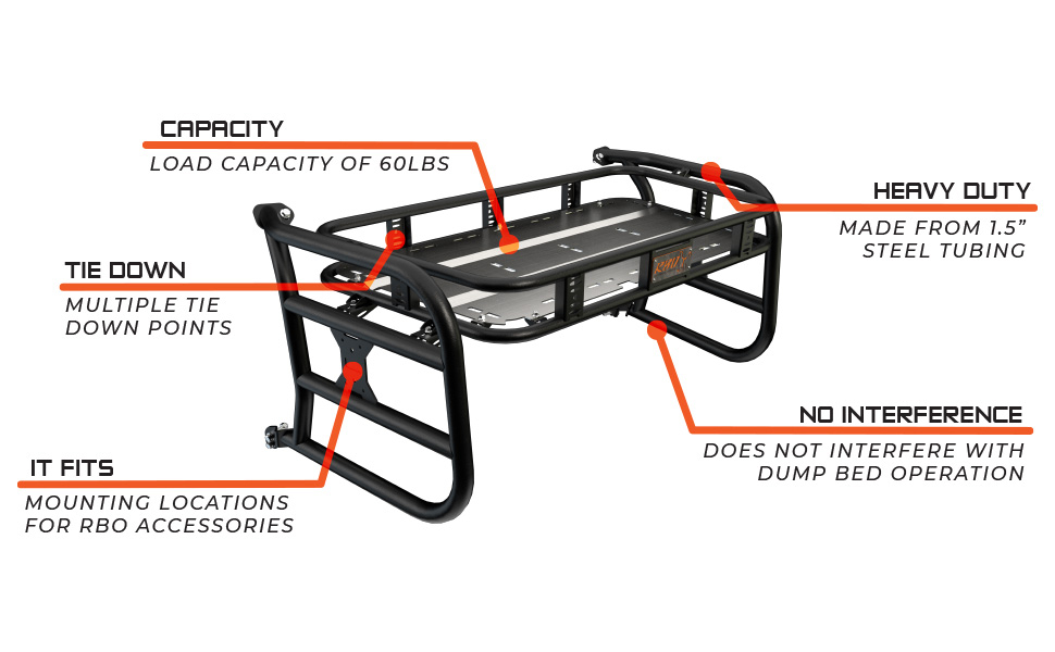 Amazon.com: Razorback Offroad UTV Cargo Sherpa Rack for