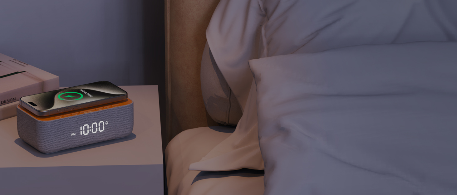 sound machine alarm clock wireless charger