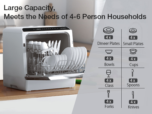 Large Capacity, Meets the Needs of 4-6 Person Households