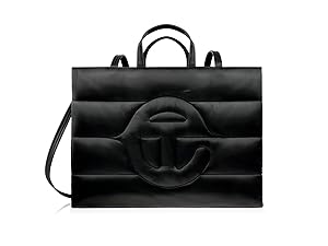 大人気☆Telfar Shopping Bag Small Puff Black ナイロン製