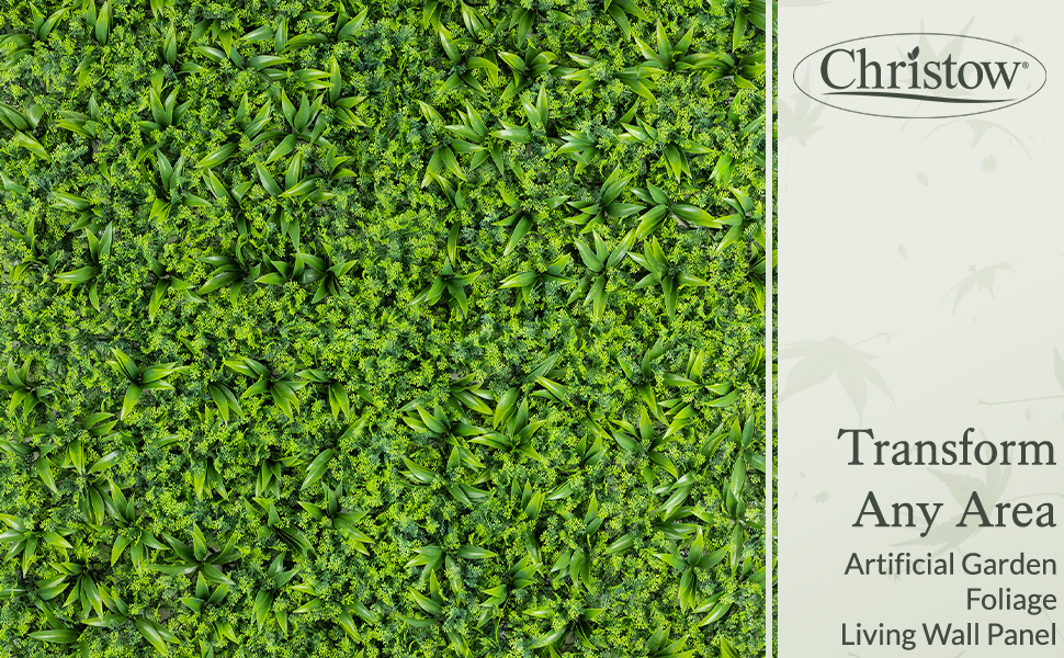 Christow Garden Foliage Artificial Living Wall Panels, Privacy