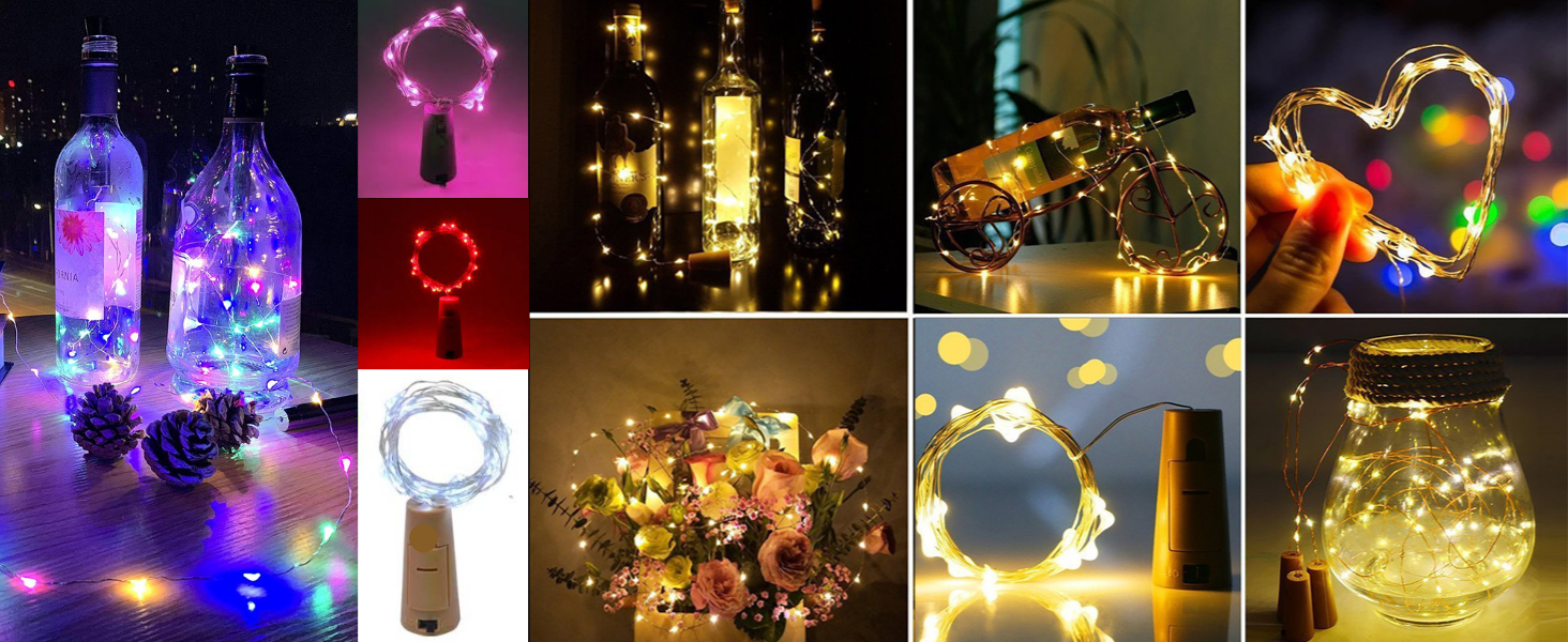 RICE STRING LIGHTS (5 PIS) 3 bottle cork string light