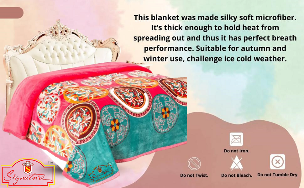 Buy Signature Blanket for Heavy Winter Single Layered for Double Bed