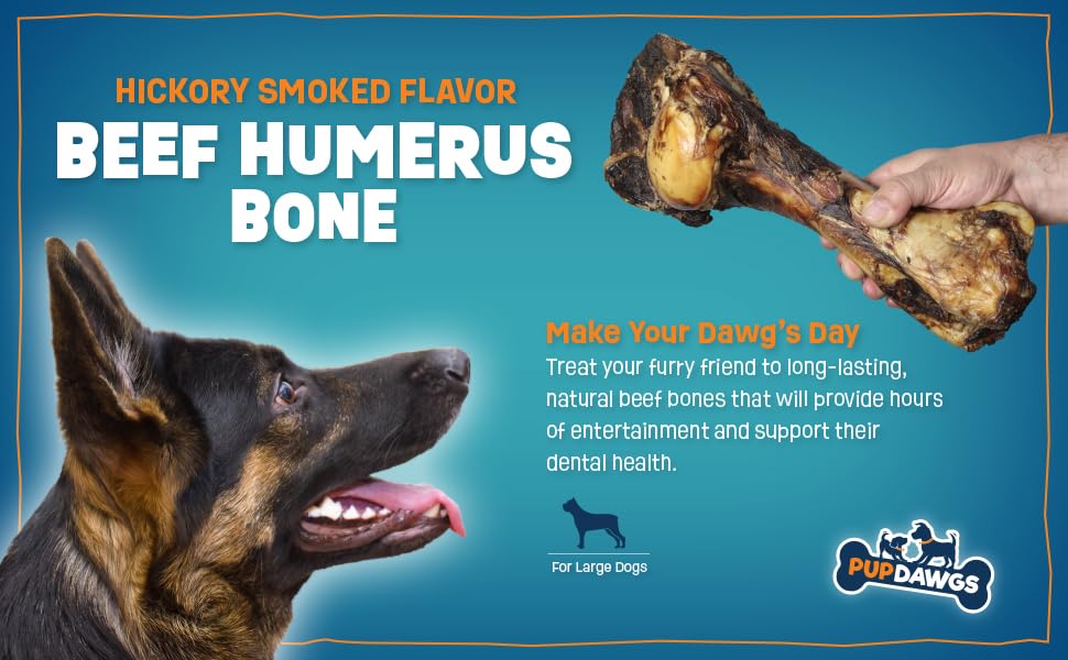 PUPDAWGS DogBonesforAggressiveChewers 1113" Hickory