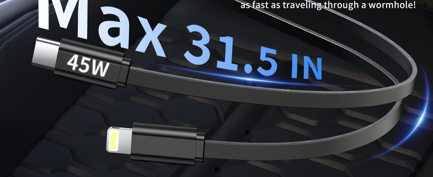 Retractable Car Charger Max 31.5 IN