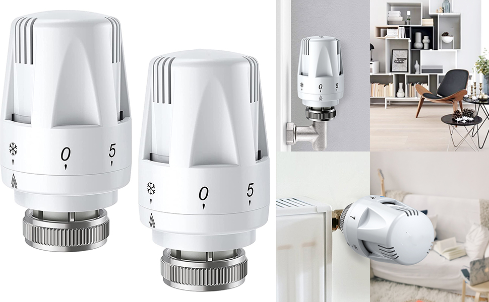 Thermostatic Radiator Head,eSynic 2pcs Radiator Thermostat Head TRV M