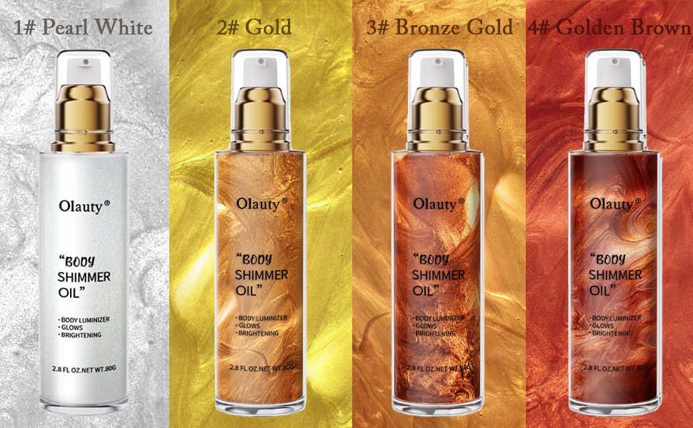 Shimmer Body Oil, Highlighter Makeup Smooth Glitter Glow