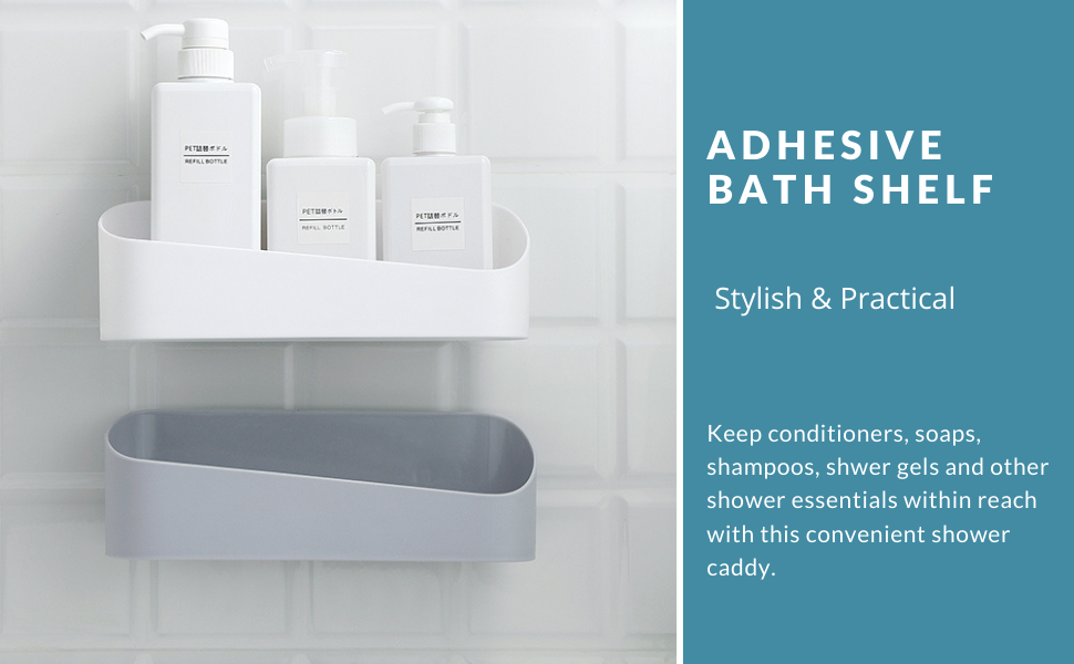 adhesive shower caddy
