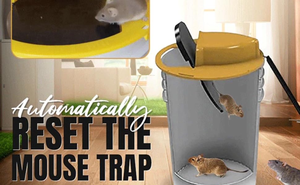 The Gadget Shack Shop Humane Flip N' Slide Bucket FlipLid Mouse, Rat