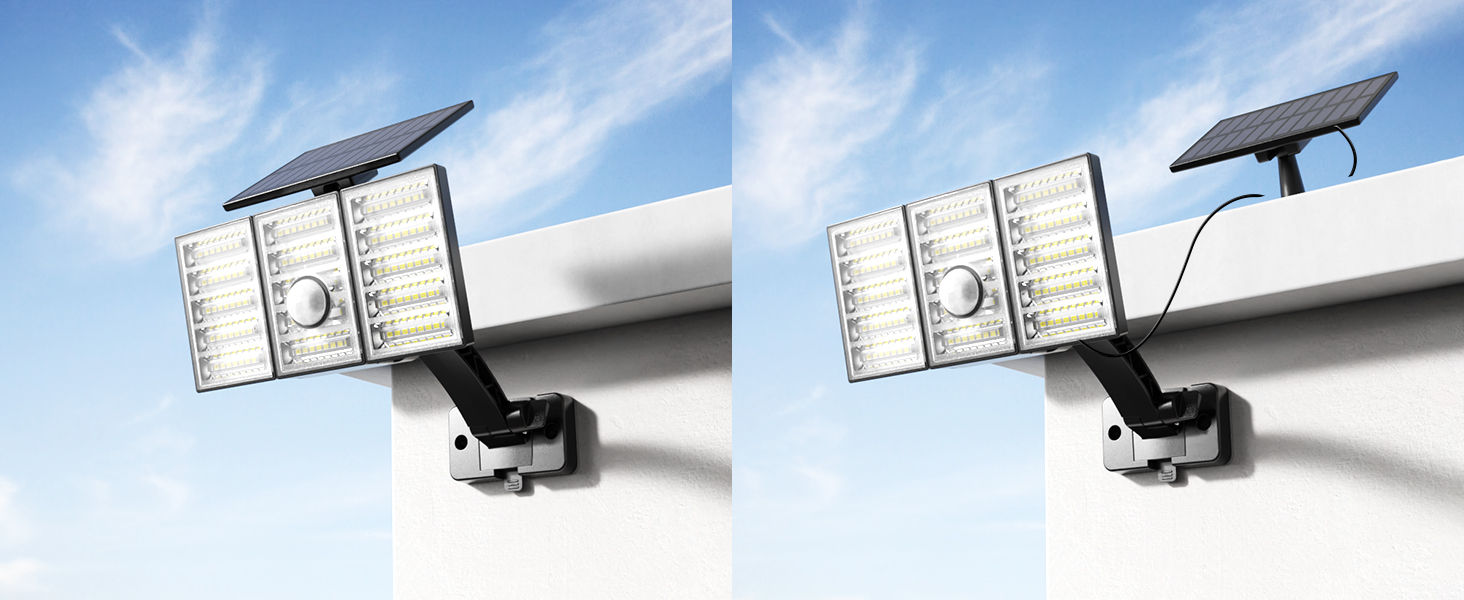 solar lights with saperate panel