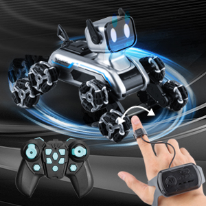 Sumkyle RC Car, 8WD Gesture Sensor Remote Control Stunt Car with Lights, Music, Remote Control Robot Dog Toy, Suitable for 6-14 Years Old Boys Girls 21 .