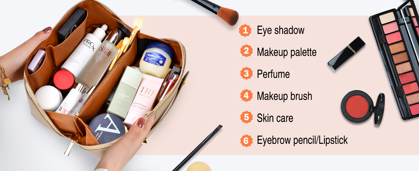 make up bag with compartments