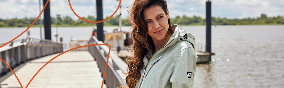 thumbnail: Killtec Dames Softshell Jas - Wind- En Waterafstotend (10.000mm) - Met Capuchon - PFAS-Vrij - Bloemen Print