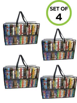 set 4 VHS Media Storage Bags