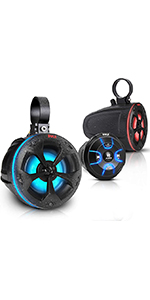 PLUTV55BTR; 2-way; waterproof; off road speaker; ATV/UTV; RGB light; marine; grade; full range;