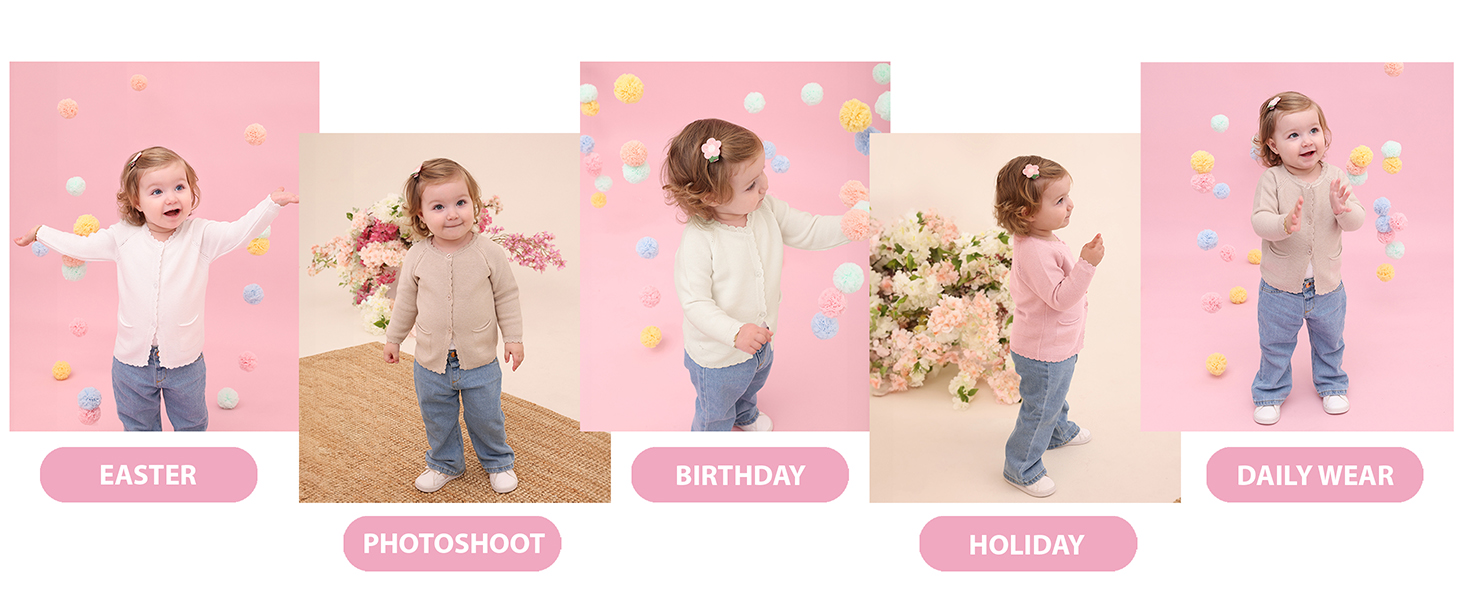 outfit long sleeve granddaughter button up girls' clothing knit little children valentines casual 