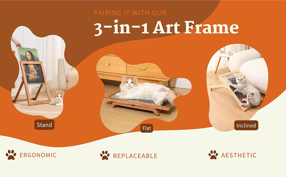 pairing with 3-in-1 art frame to make it a better scratcher for cats