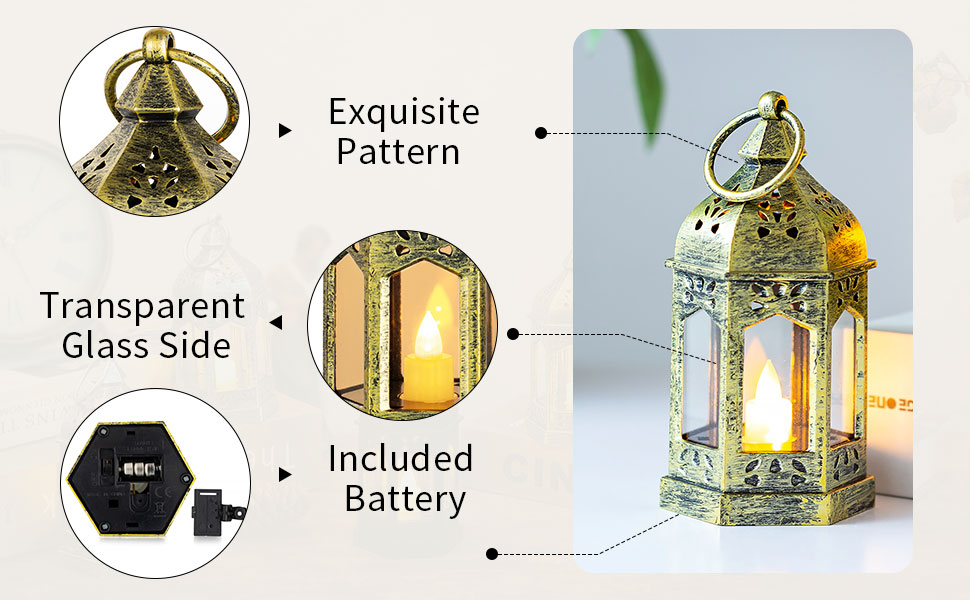 10pcs Mini Lanterns Decorative for Centerpiece Romadedi Hanging Small