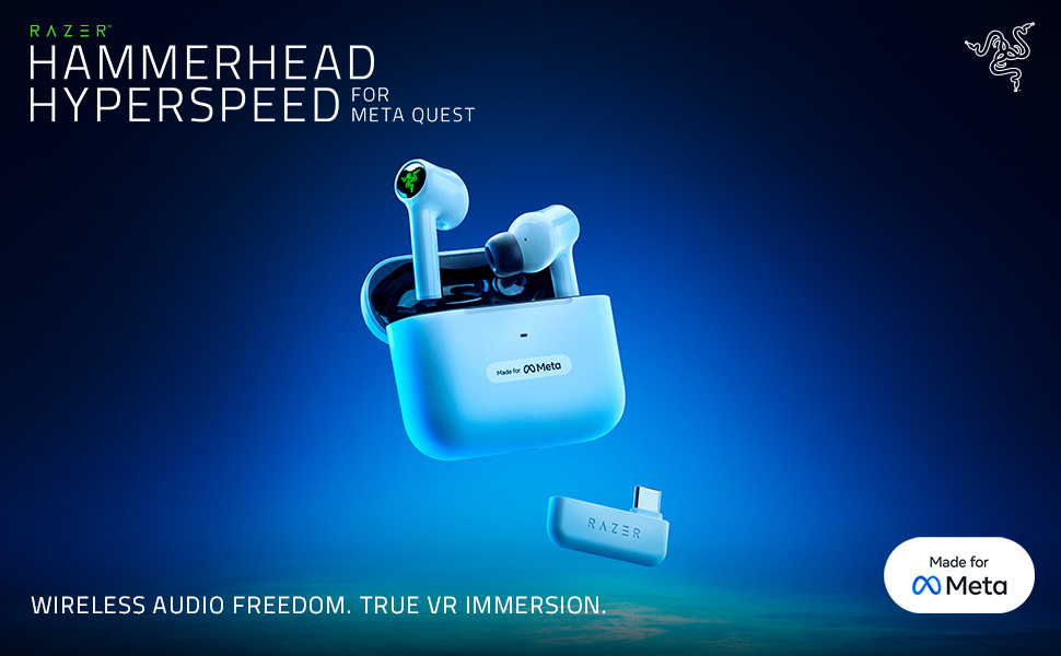 Razer Hammerhead HyperSpeed Wireless Gaming Earbuds for VR