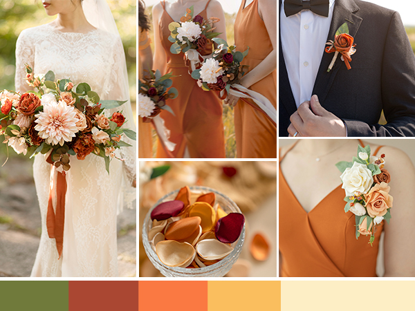 Amazon.com: Ling's moment Terracotta Chiffon Ribbon,1.6Yd