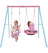 FLESHANDBLOOD Swing Big 2枚 Amazon.com: JYGOPLA 440lbs 2 Seat Kids Swing Sets for