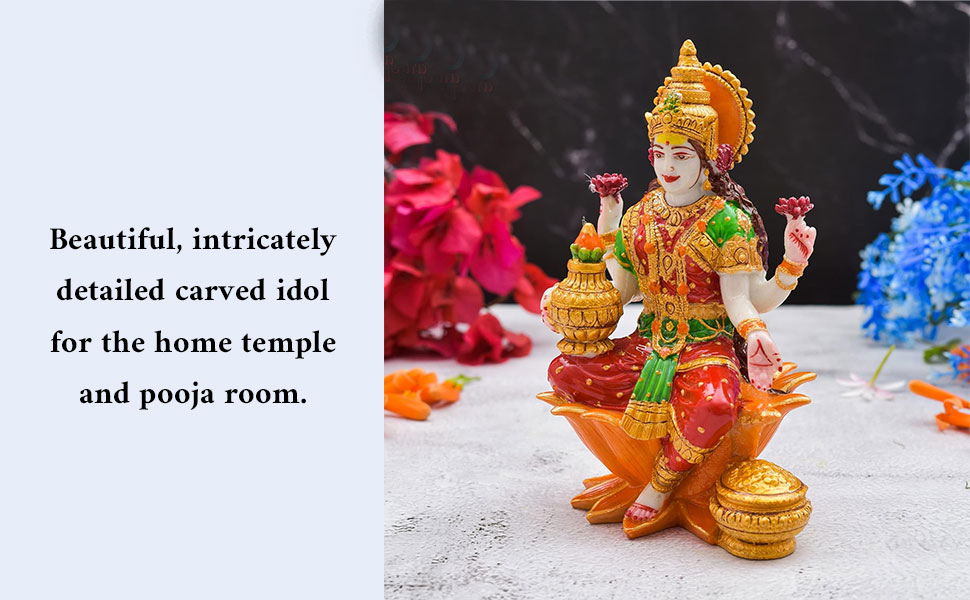 Buy Archna Handicraft Antique Look Polyresin Cold Cast Laxmi Ji On