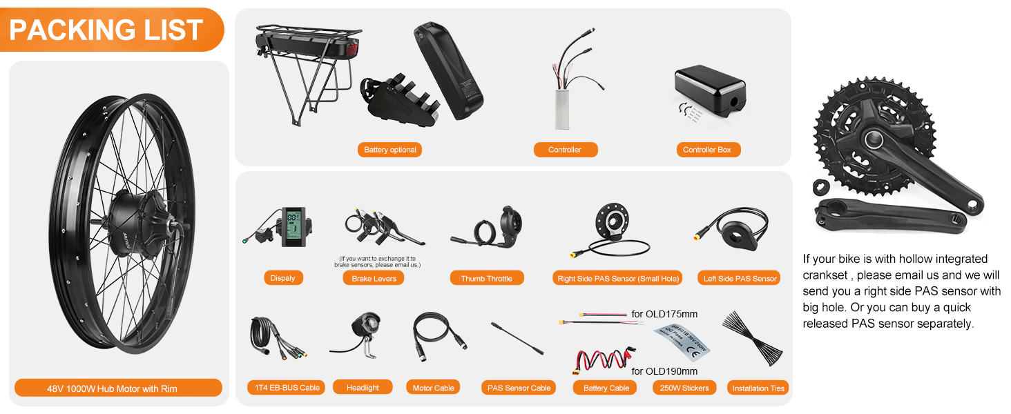 BAFANG 48V 1000W Rear Hub Motor 26 Inch Fat Tire