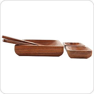 wooden katori set bowl katoris bartan plate bowls serving platter kitchen snack mixing wood SPN-JGS