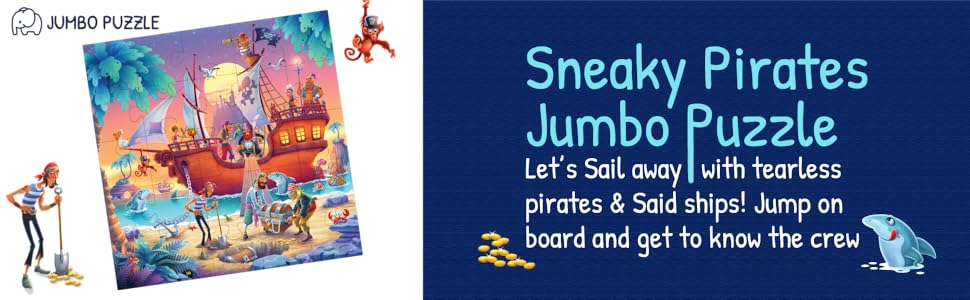 Sneaky Pirates Jumbo Jigsaw Puzzle