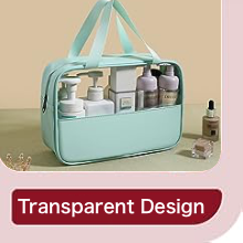 Travel Toiletry Pouch for Women Men Portable Cosmetic Organizer Bag Brushes Set Bathroom Makeup