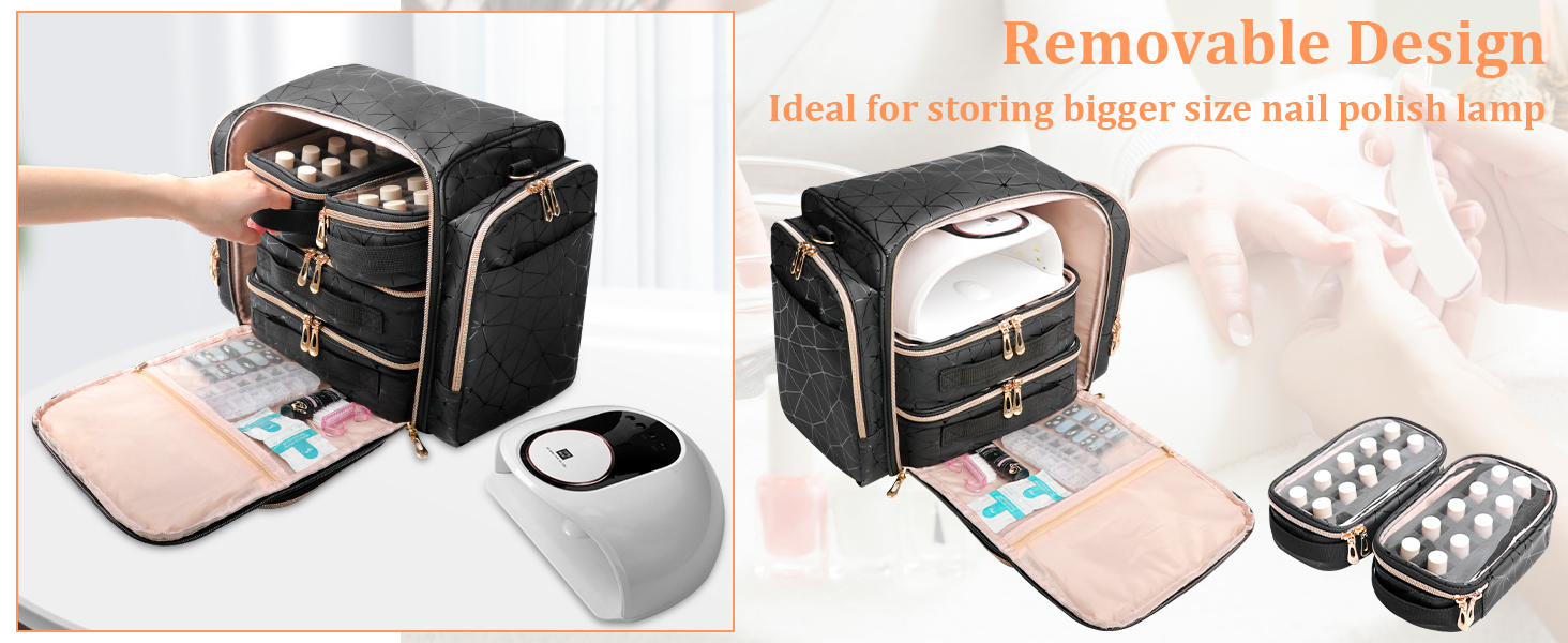 nail travel case for nail tech