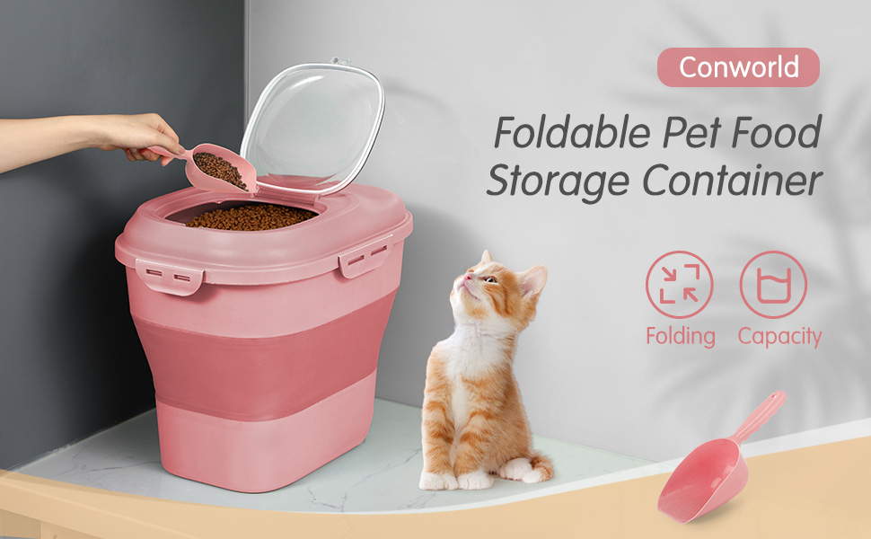 Conworld Dog Food Storage Container Organizer with Scoop